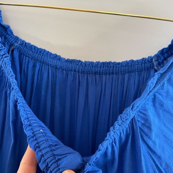 Indah Kamani Ruffle Edge Mini Dress || SZ S || Cobalt Blue - Picture 15 of 17